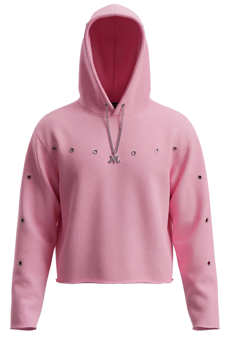 Hoodie streetwear inspiré de Majin Buu Dragon Ball Z en coton épais 460g, coupe cropped boxy, œillets métalliques, édition limitée Kaizo-Ku