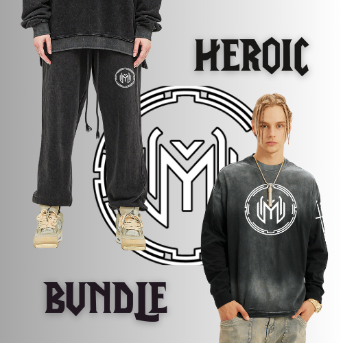 Le Maze Heroic Bundle – Comprend un sweatshirt oversized et un jogger black washed oversized avec le logo simple de Maze Esports. Un ensemble streetwear premium pour les amateurs de confort et de style moderne.