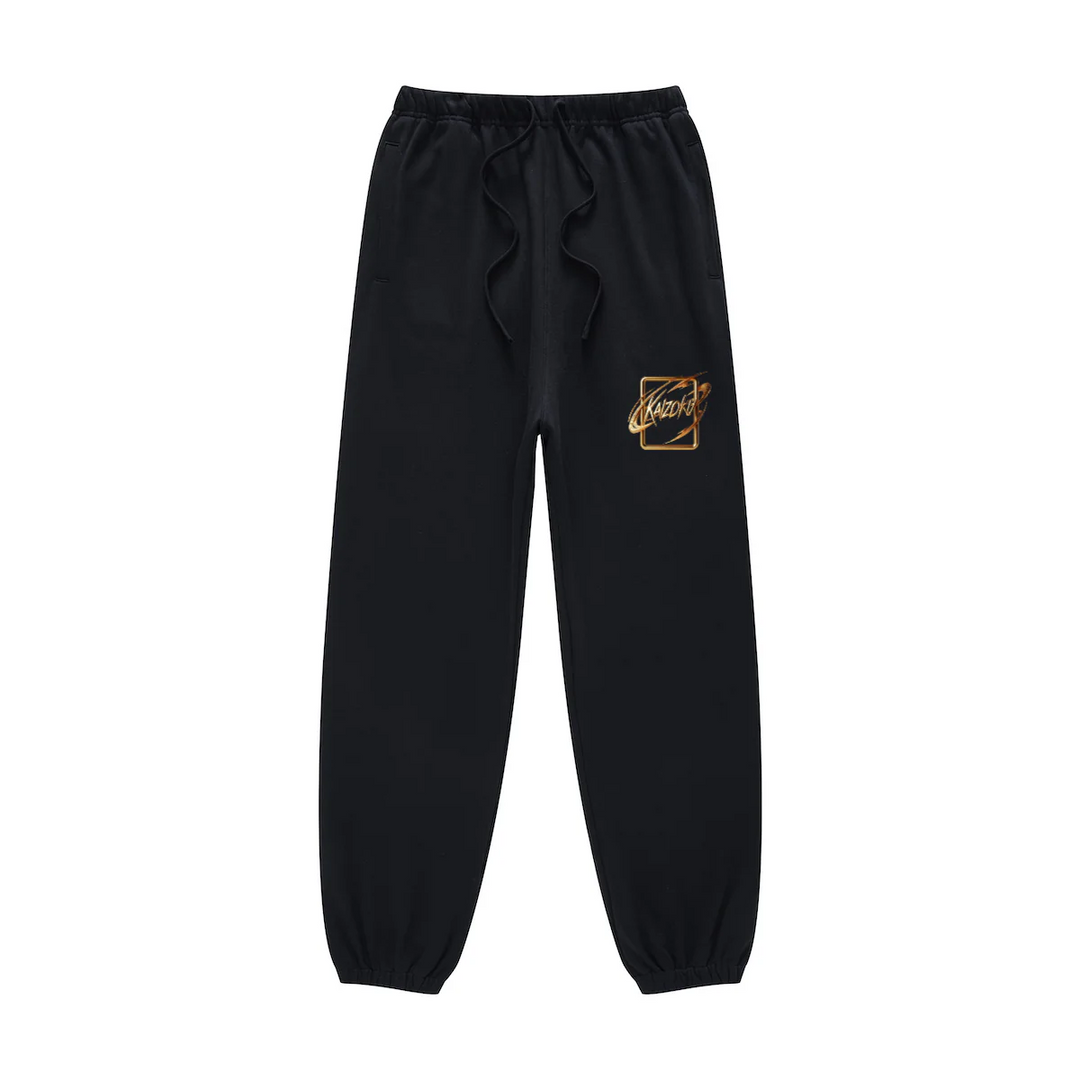 Kaizo-Ku Gold Logo Matched Set – Stylish Sweatshirt and Joggers Combo for a Luxe Urban Look