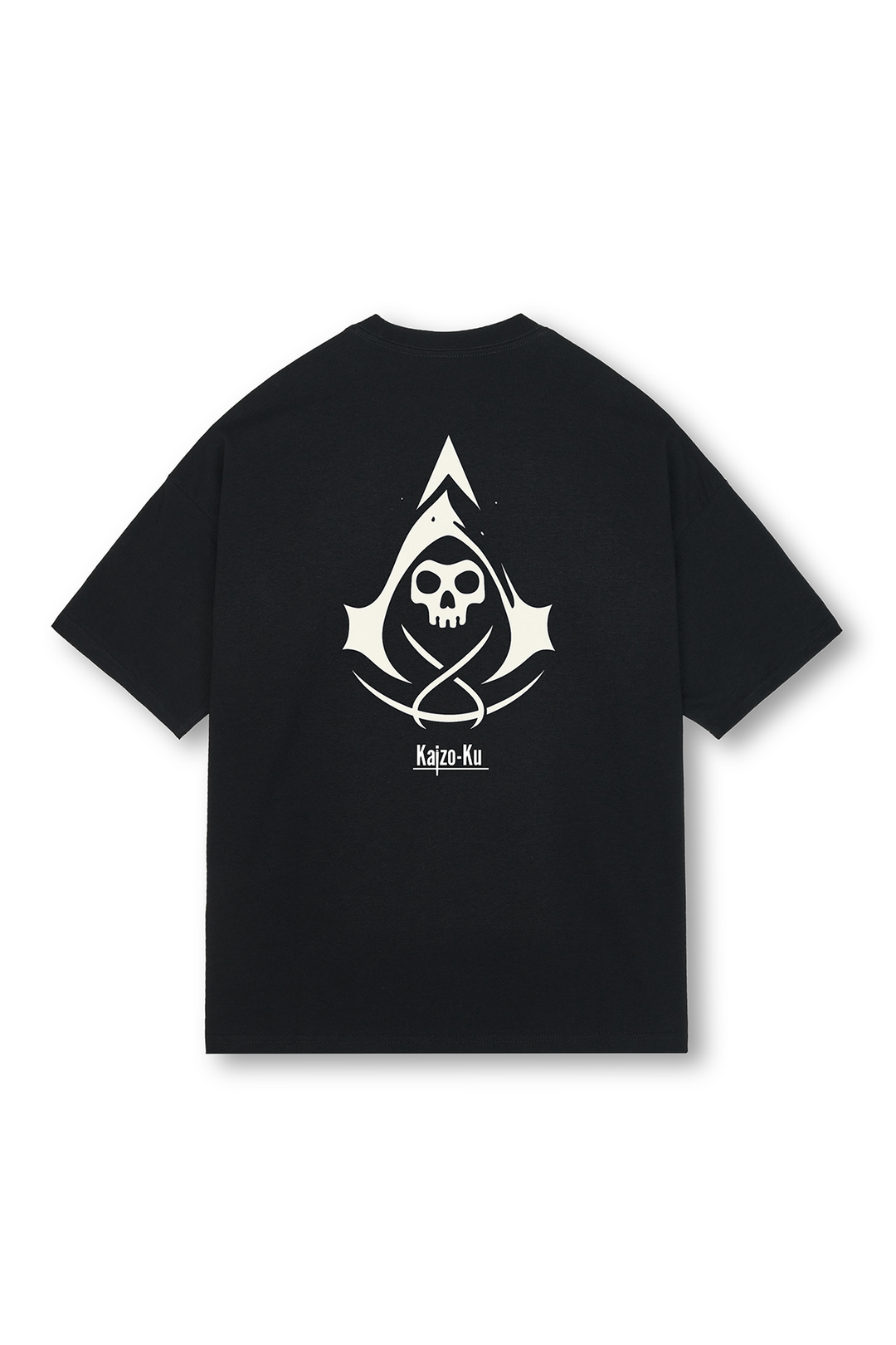 T-shirt streetwear avec crâne encapuchonné, capsule Confrérie des Assassins Kaizo-Ku
