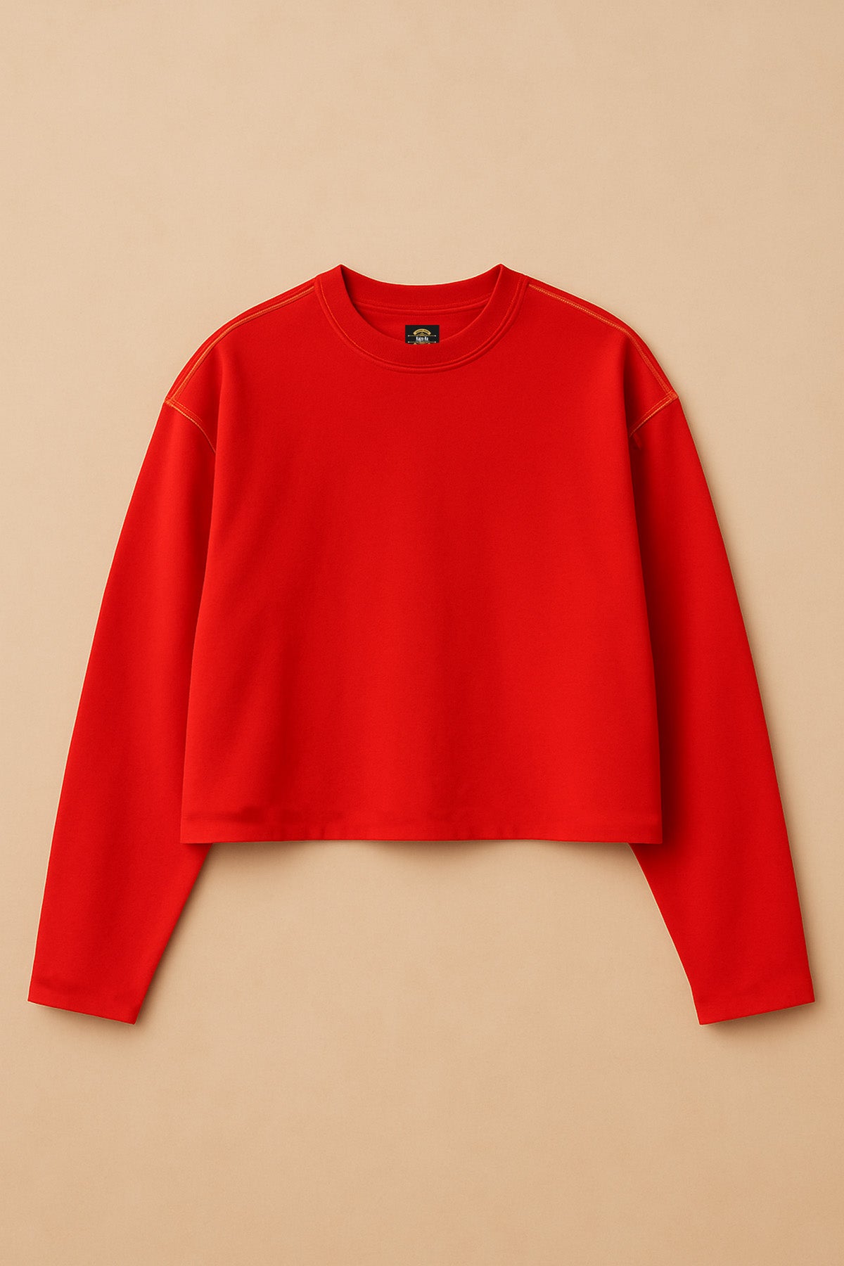 T-shirt cropped oversize noir effet washed, logo Kaizo-Ku imprimé en sérigraphie à l’avant, inspiré de l’univers de Luffy Gear 5 – présentation à plat sur fond studio beige.