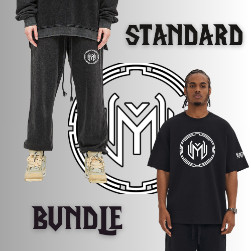 Le Maze Standard Bundle – Comprend un t-shirt oversized 280GSM et un jogger black washed oversized, avec le logo minimaliste de Maze Esports. Un ensemble premium pour les amateurs de confort et de mode urbaine.