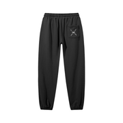 Midnight Black Heavyweight Baggy Joggers offering deep, elegant black for a sophisticated casual style.