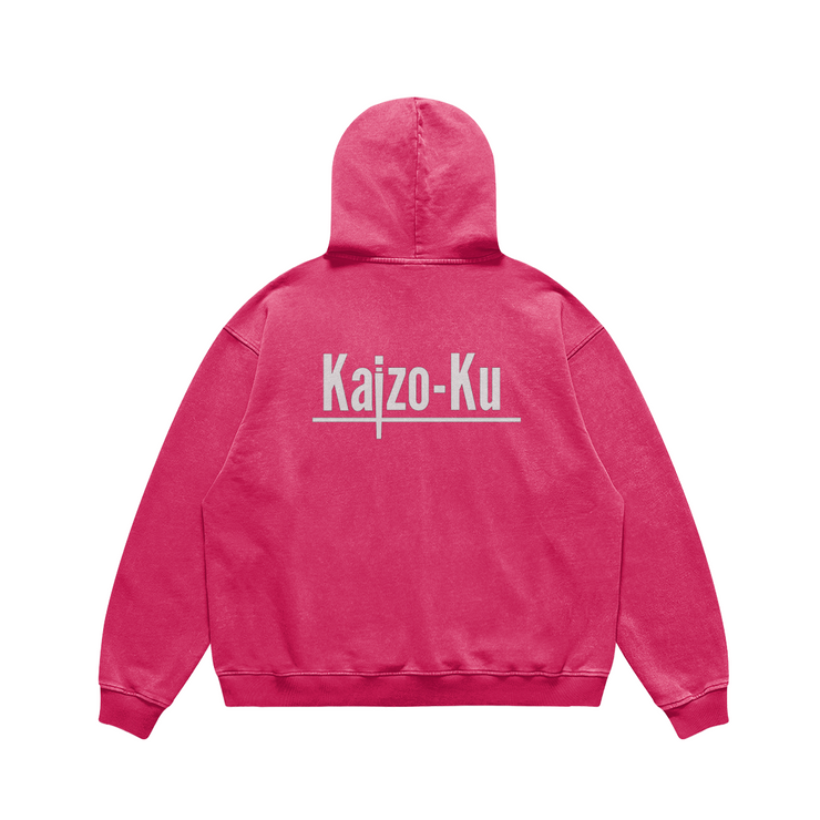 The back of our Dark Pink Oversized Vintage Hoodie reflects the perfect blend of oversized comfort and chic, making it an essential addition to your spring wardrobe.