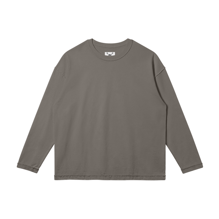 From the back, the Friar Gray Long Sleeve T-Shirt is a testament to timeless style, perfect for those who appreciate the beauty in simplicity.