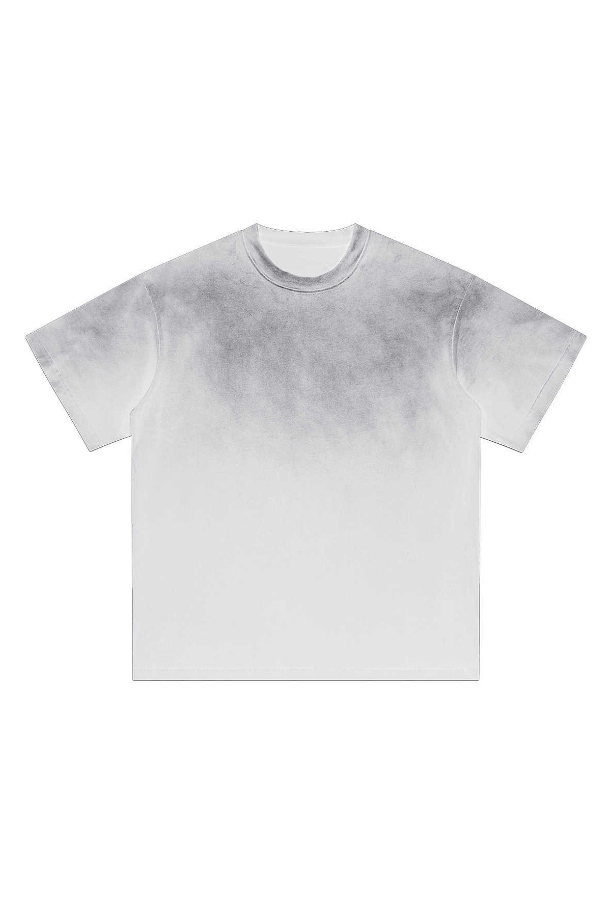 Vue de face du T-shirt oversize en coton épais avec silhouette noire armée devant un symbole occulté, inspiré de l’univers Berserk. Impression DTG, design Kaizo-Ku.
